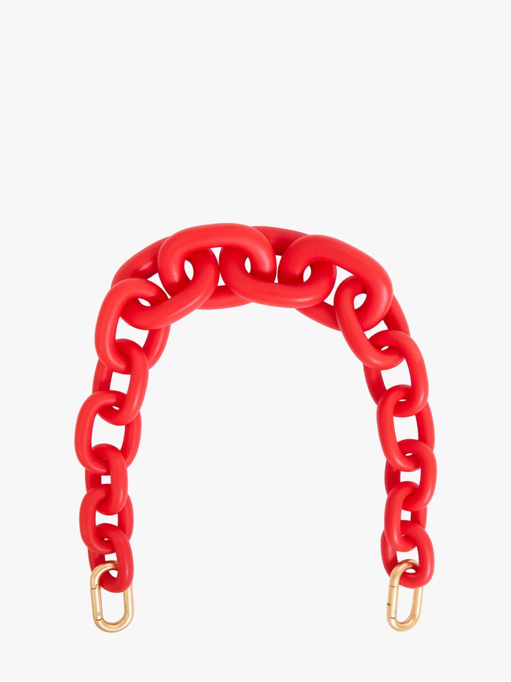 Clare V acrylic shortie purse strap in poppy